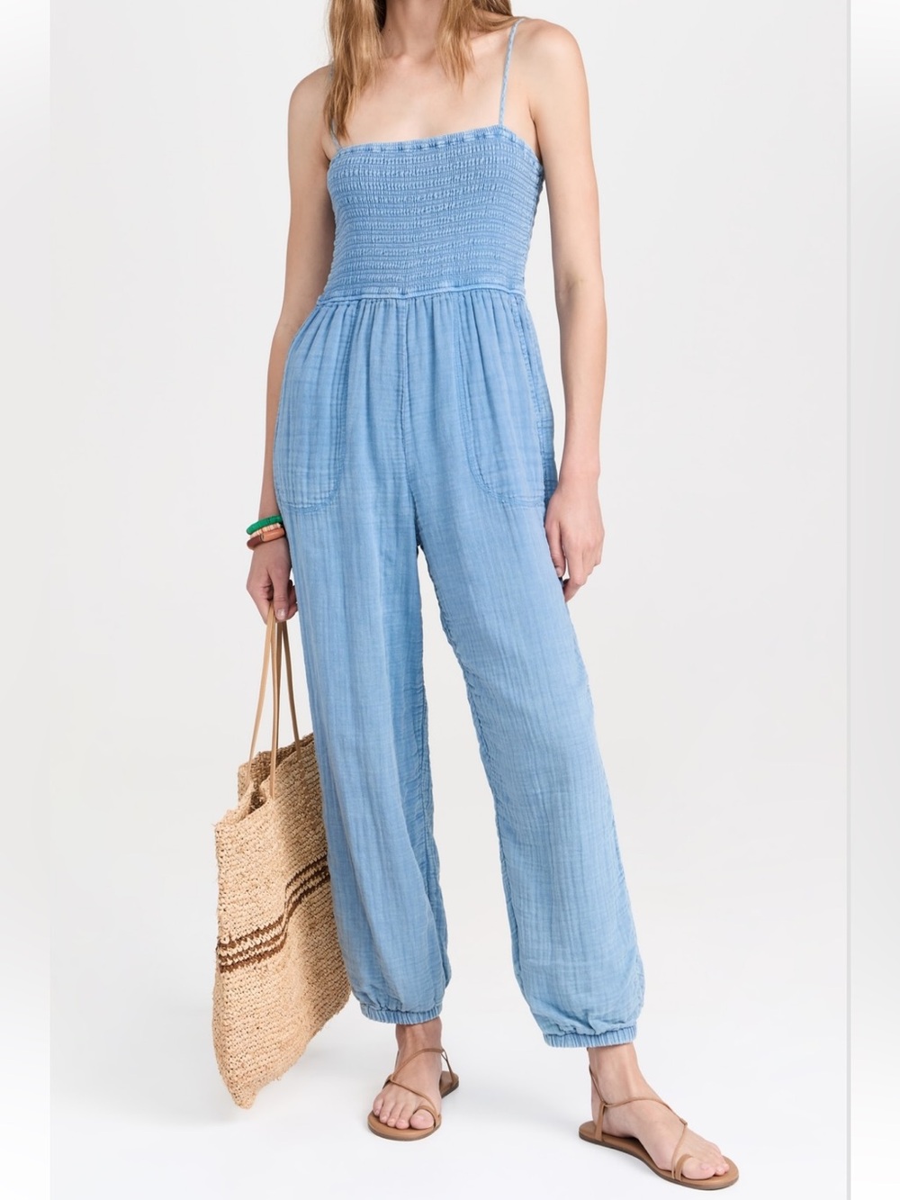 Z Supply Santos Jumpsuit size small blue